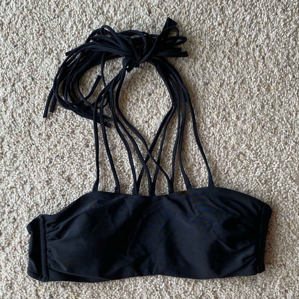 Black Tie Bikini Top